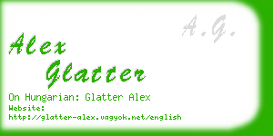 alex glatter business card